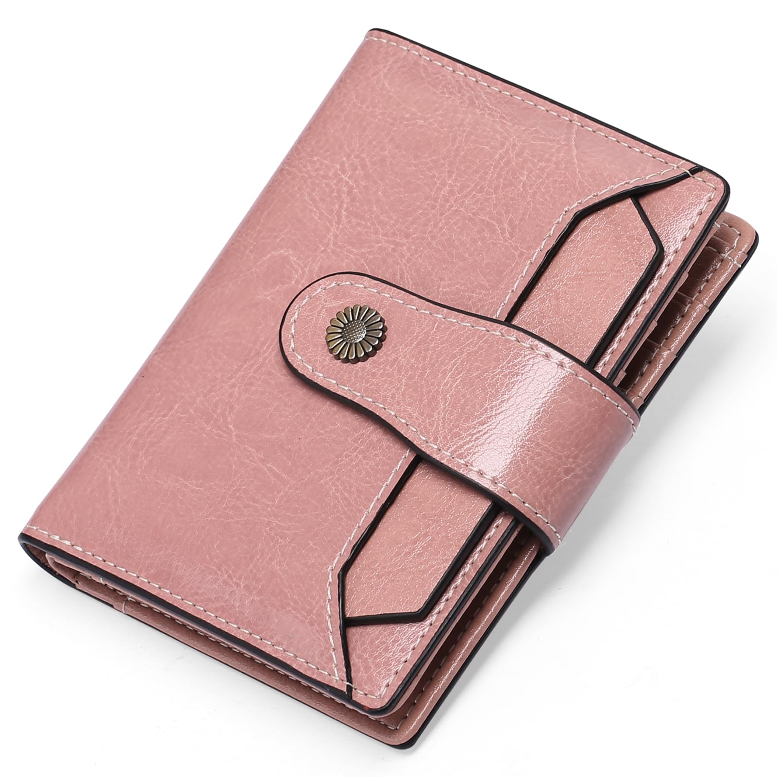Falan Mule Women's Wallet, Genuine Leather, Bifold, RFID Blocking, Pink