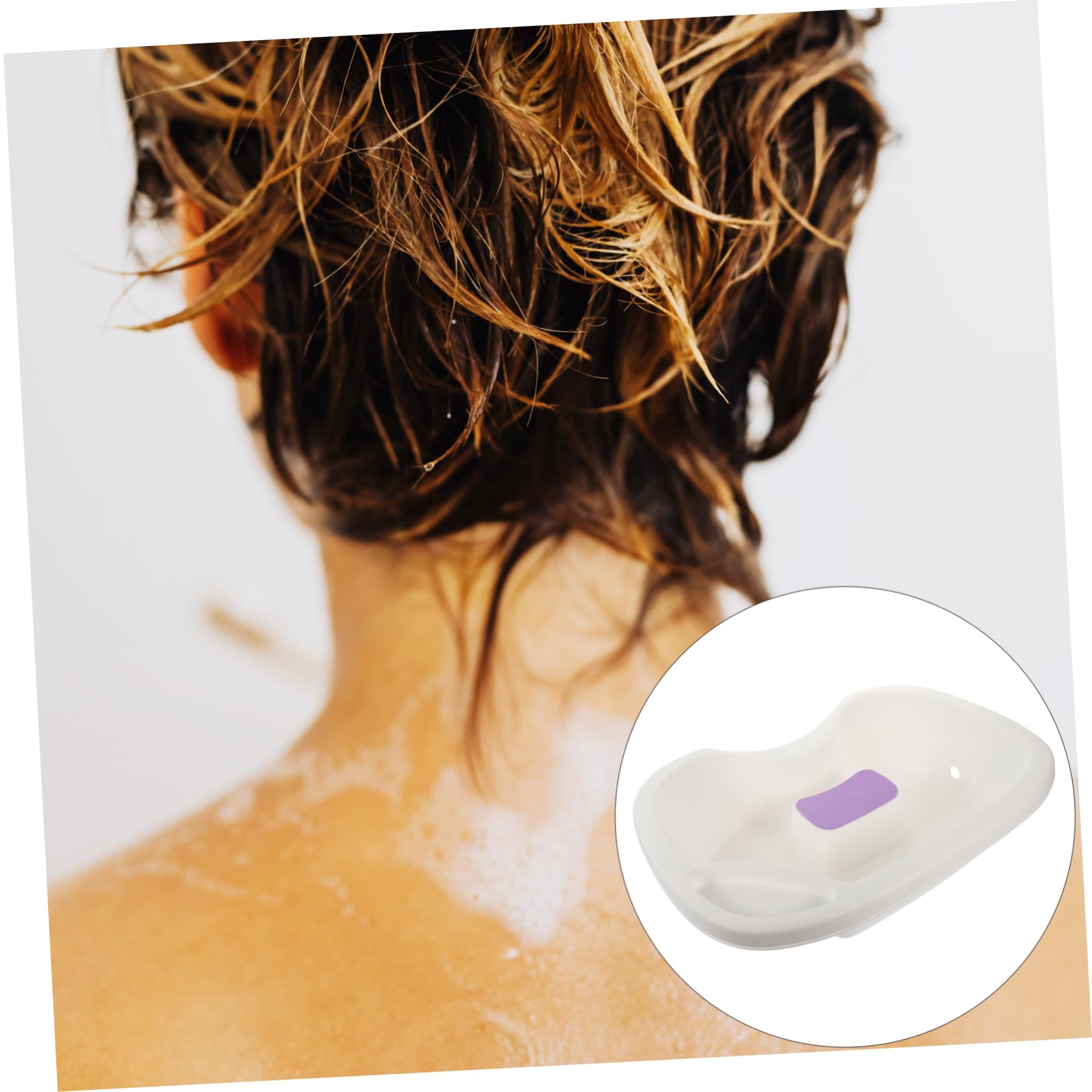 Weißes Kunststoff Haarwaschbecken für Zuhause und Bett, Ergonomisch | Shampoo Becken zum Liegen, Tragbare Schale für Kinder, Praktische Waschhilfe