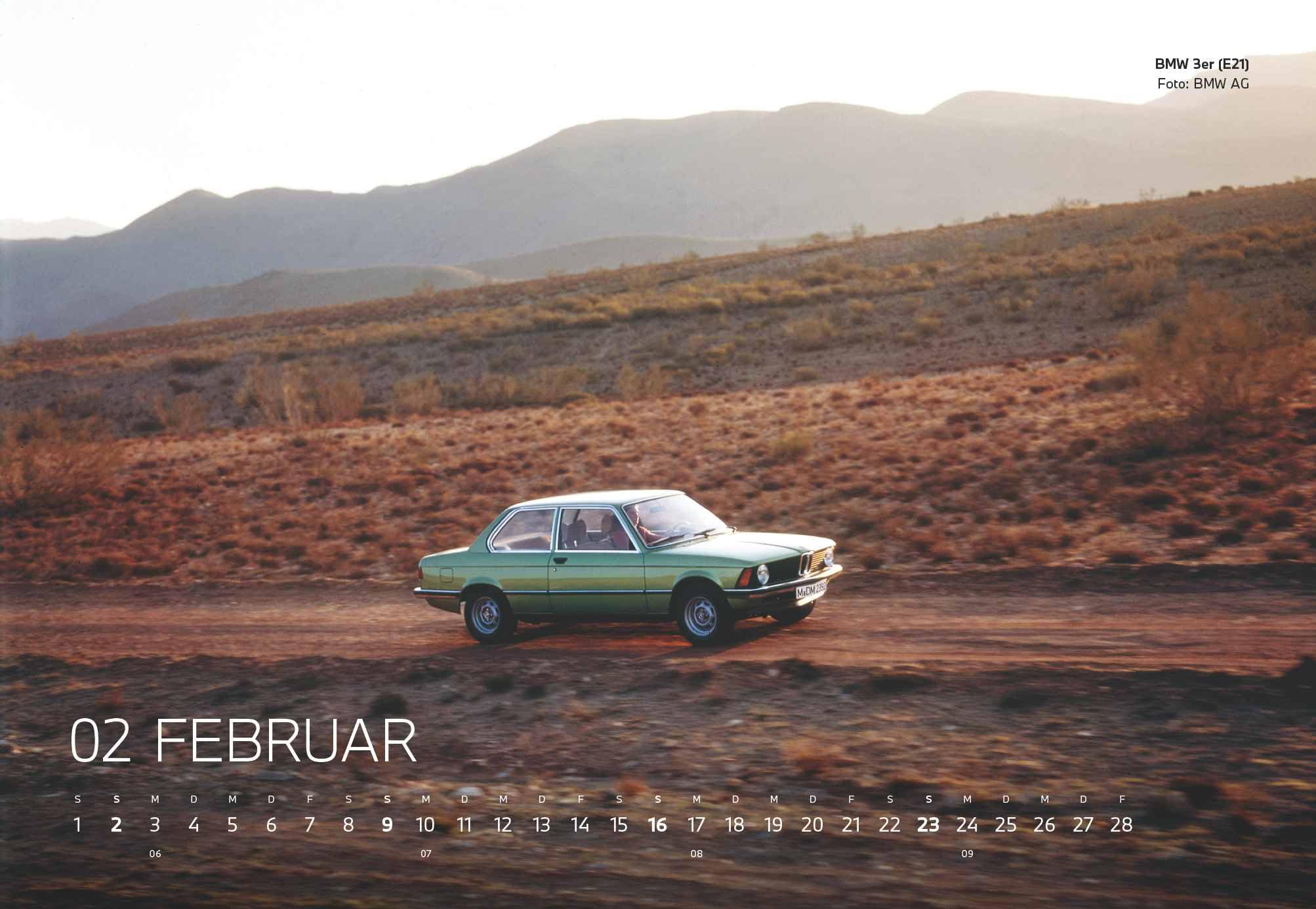 arti promotion, BMW Classic 2025 Wall Calendar, 49.5 x 34.2 cm, Calendar with Pictures of the Classics of BMW History - Image 2