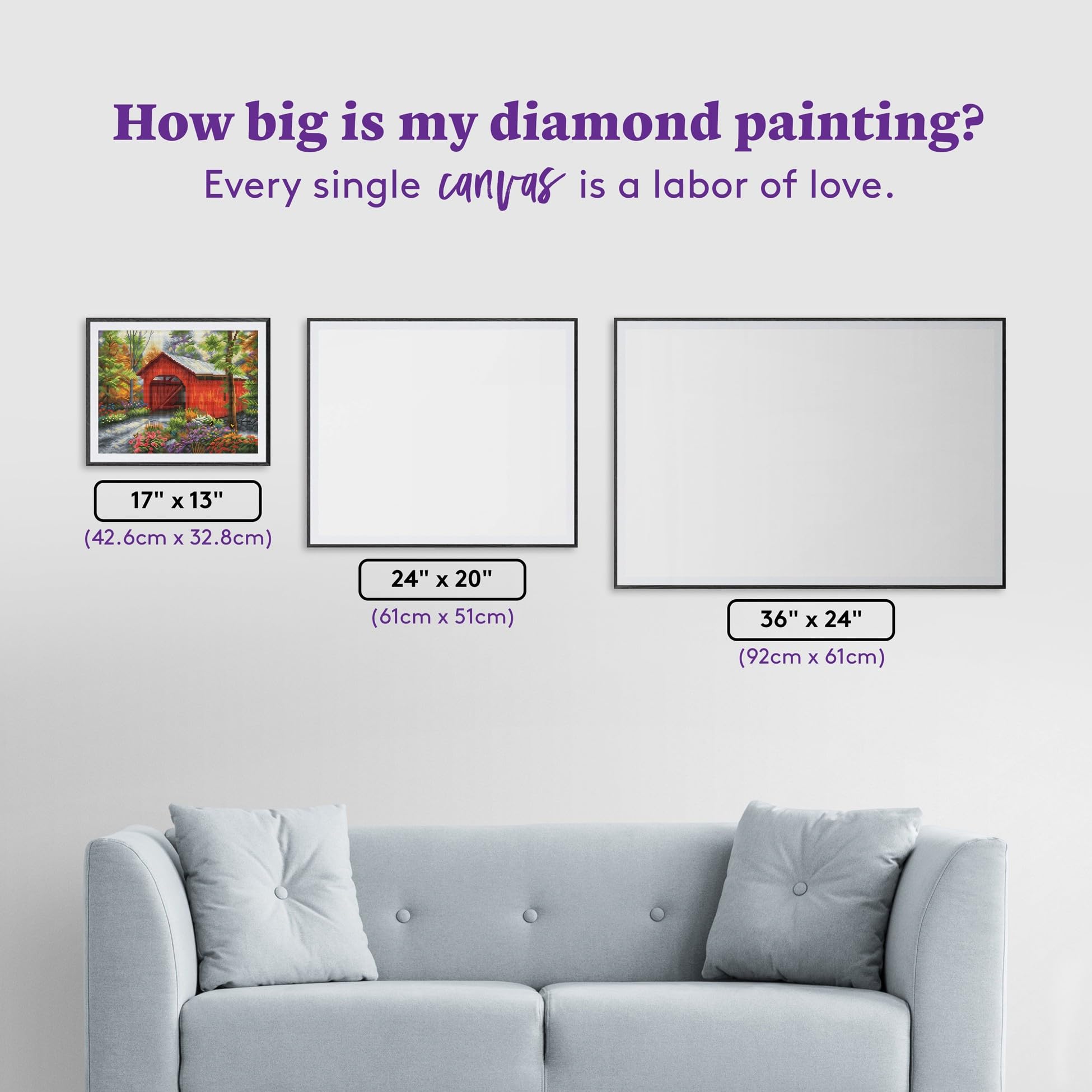 Amazon.com: DIAMOND ART CLUB Red Covered Bridge Diamond Painting