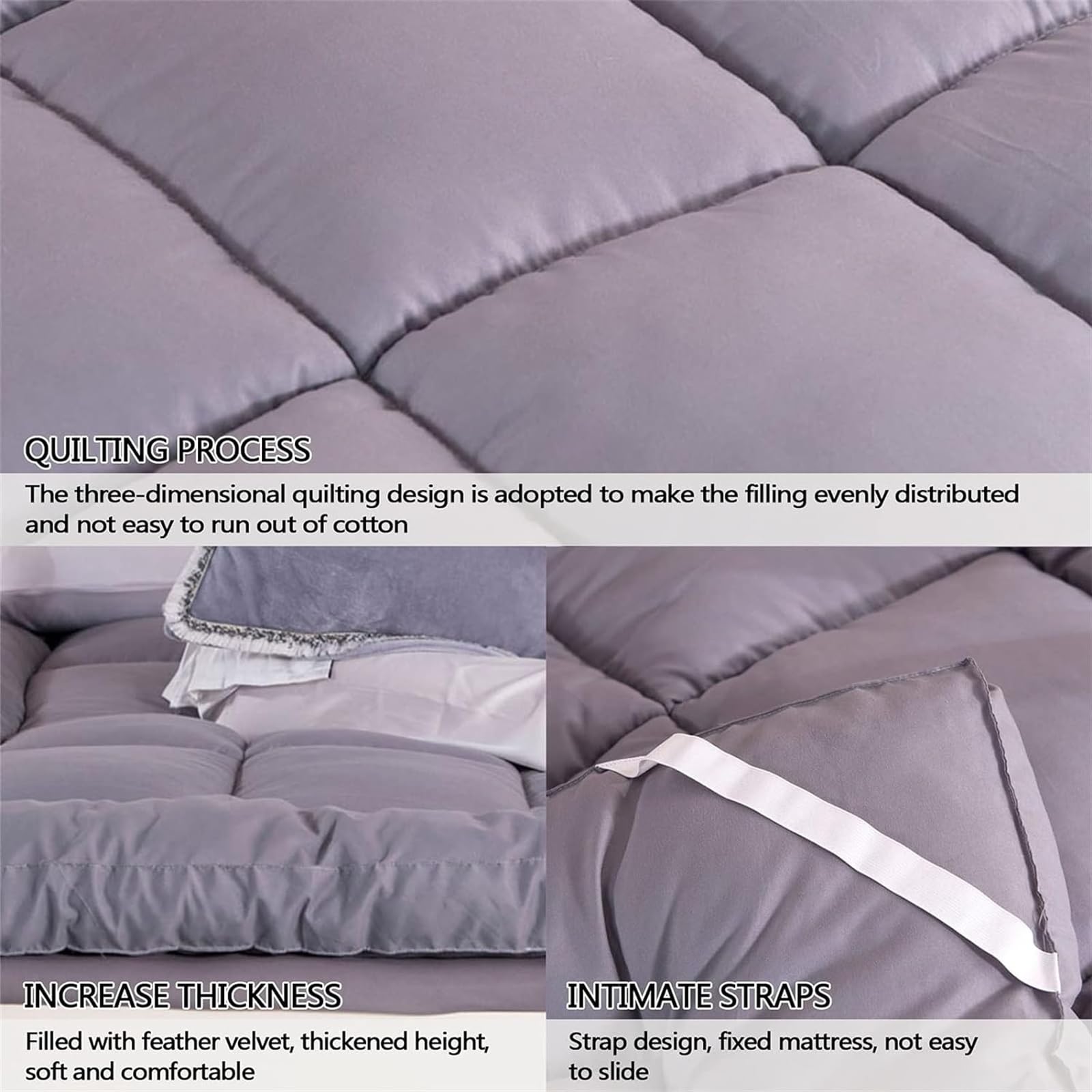 Colchón de futón de Suelo de Terciopelo de plumón, tamaño Completo King Queen, colchón de Suelo japonés, colchón de Tatami for Cama de Invitados, colchón for Dormir for Dormitorio de Estudiantes (Col