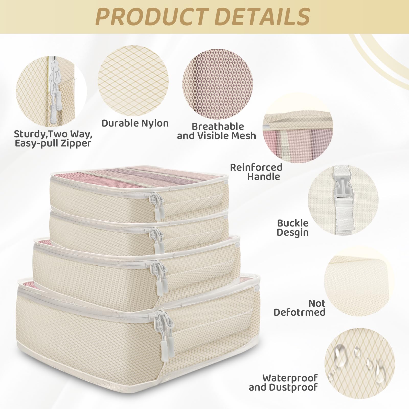 Set Organizer Valigia 10 Pezzi MUUKAIII - Cubi Viaggio Per Vestiti, Scarpe, Cosmetici, Nero