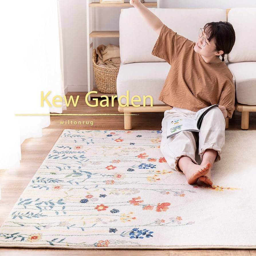 ◎ウィルトン織りの玄関マット　心地よい肌触り　花柄　模様 花柄 ウィルトン織りの玄関マット 模様 心地よい肌触り 玄関の