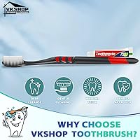 Vista 6 de Cepillos de dientes a granel envueltos individualmente con pasta de dientes, juegos de cepillos de dientes de viaje de 100 picos, cepillos