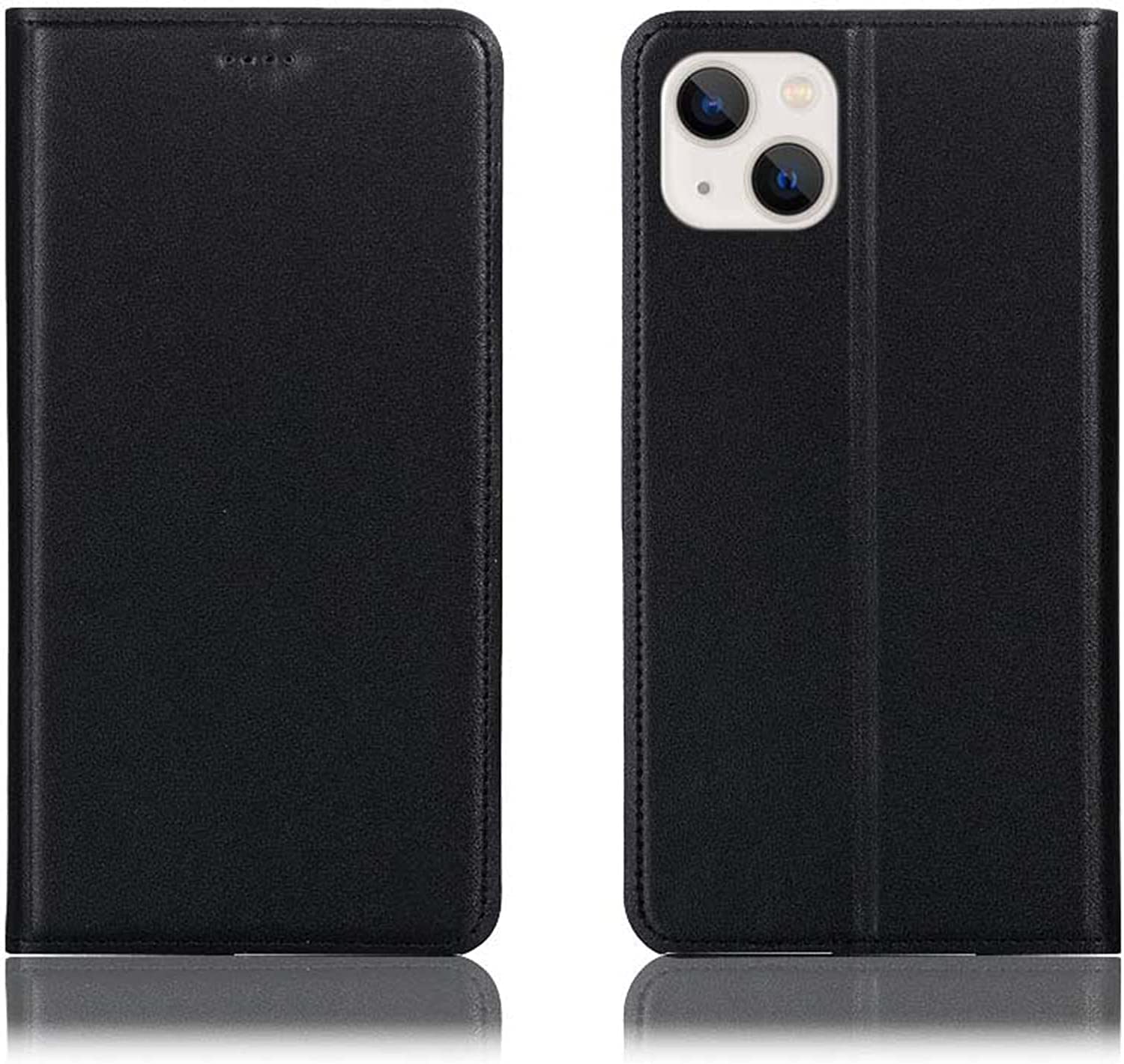 Étui à rabat iPhone 14 Plus pour éviter les bris d'écran en cuir