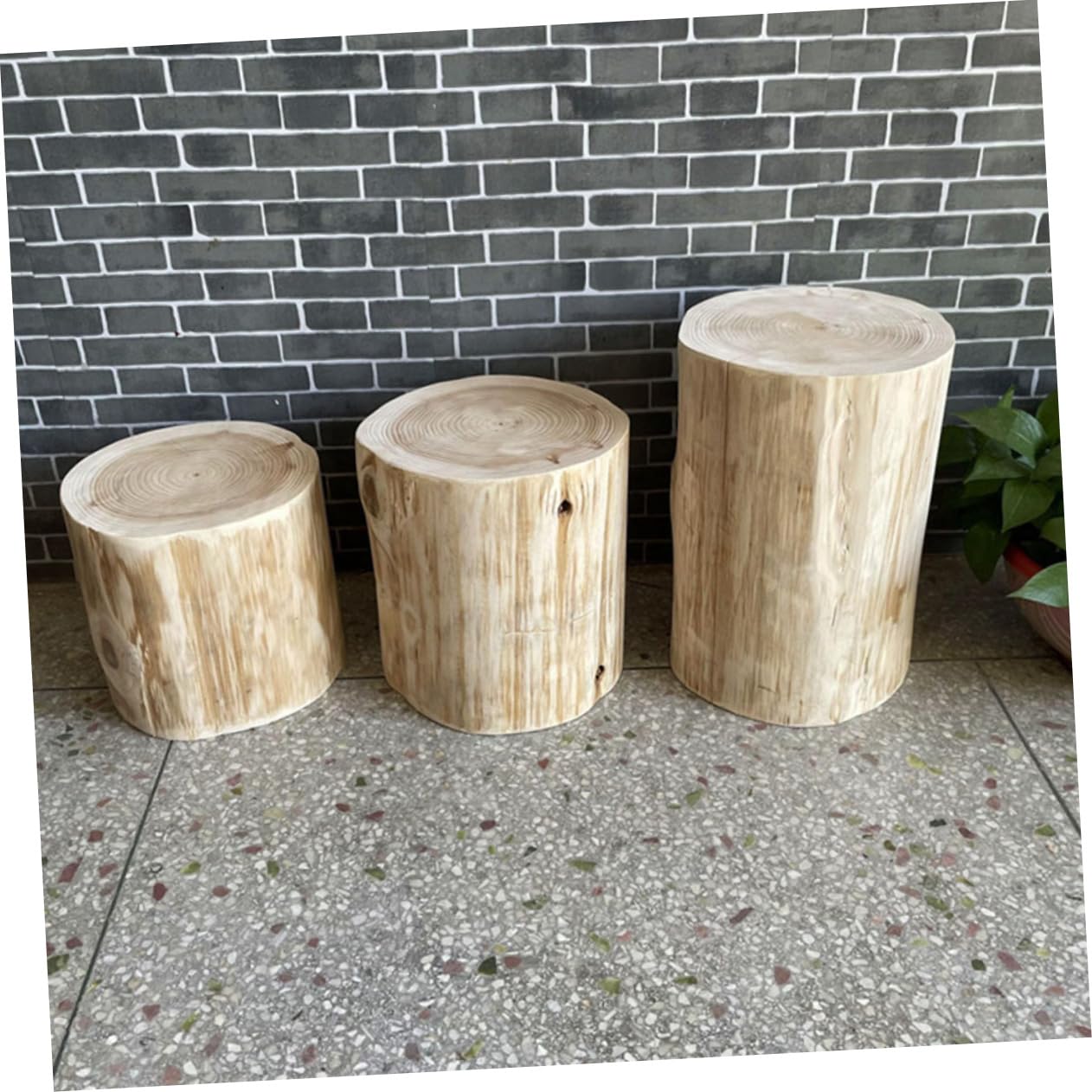 YARNOW Taburete de Madera Natural Pequeño para Cambiar Zapatos Mesa Auxiliar Multiusos para Sofá Dormitorio y Mesita de Noche Diseño Resistente Adecuado para Decoración y Doméstico