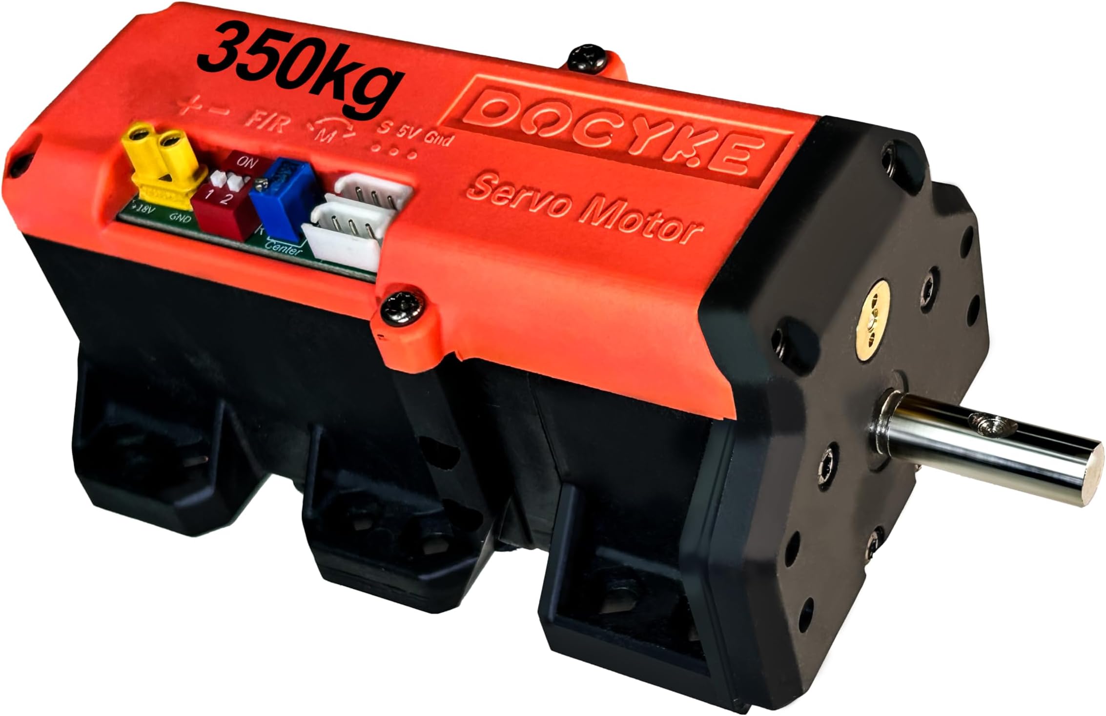 350kg High Torque RC Servo, 2 in 1 Mode 16V~24V High Voltage Full Metal Gear Digital Servo Angle 360°