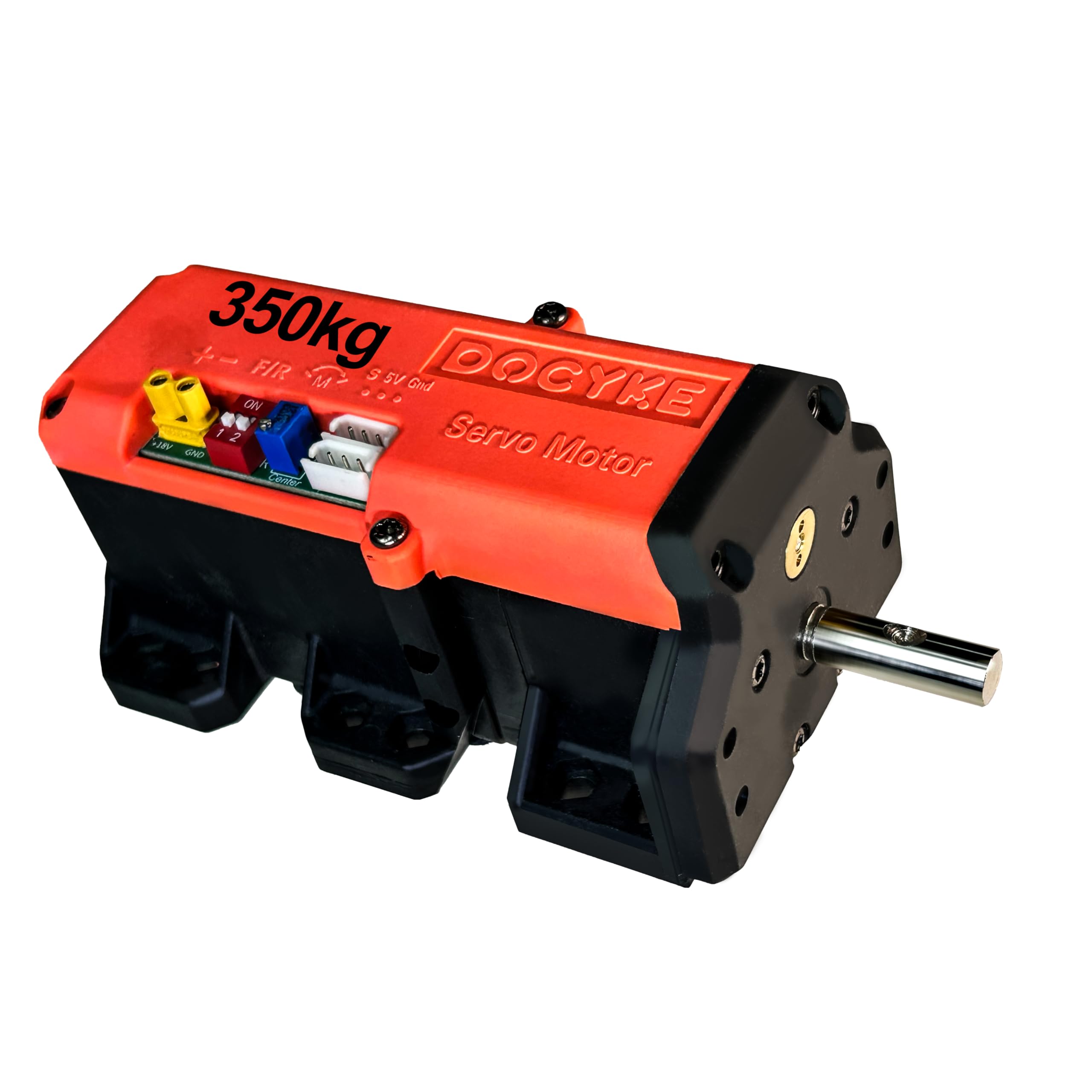 350kg High Torque RC Servo, 2 in 1 Mode 16V~24V High Voltage Full Metal Gear Digital Servo Angle 360°