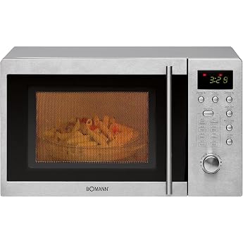 Underbuildable Microwave with Grill Made of Stainless Steel Microwave Appliance Microwave Appliances 20 Litres Cooking Space Include Mounting Material Powerful 1250 W with 5 Microwave Power Levels