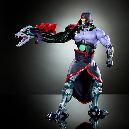 Miniatura 5 de Masters of the Universe Revolution Masterverse - Figura de acción de esqueleto, coleccionable con 30 articulaciones y brazo de caos Techno Posable,