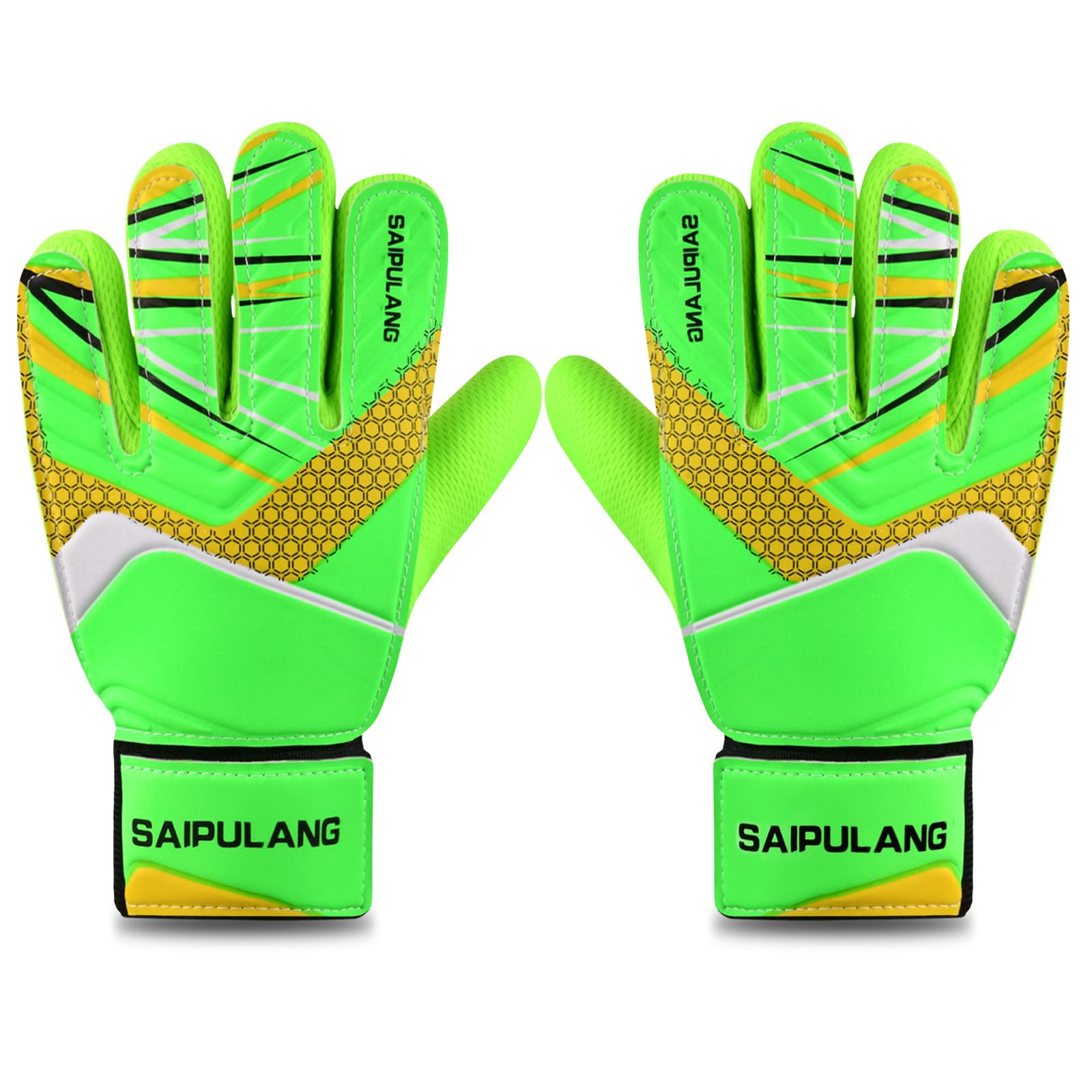 Flintronic Goalkeeper Gloves for Boys, Kids, Children, Youth - Football Training Goalie Gloves With Non-Slip Material & Double Wrist Protection, Size 5/6/7