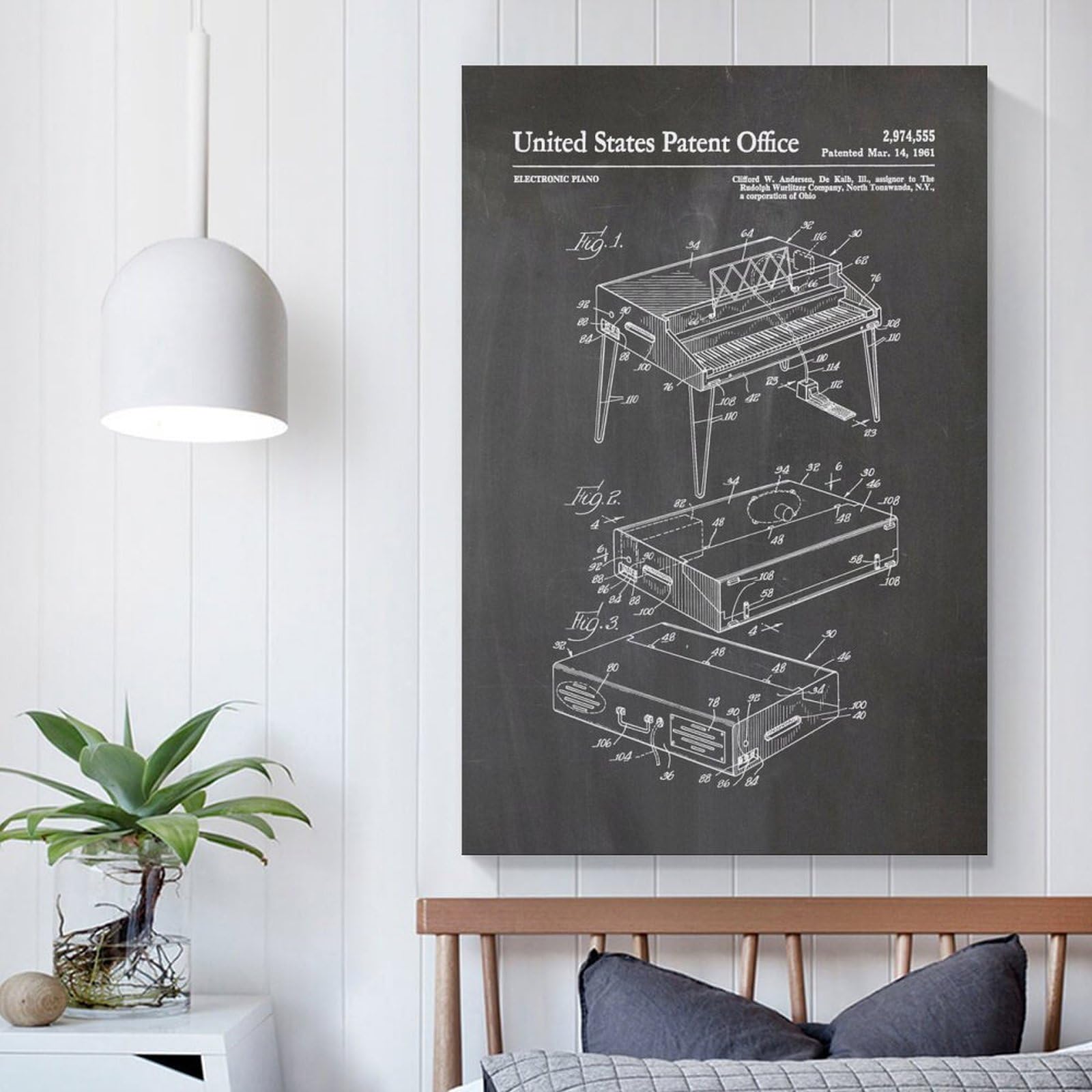 Wurlitzer Electronic P Instrument Poster Music Room Decoration Music Teacher Gift Picture Print Canvas Poster Wall Paint Art Post