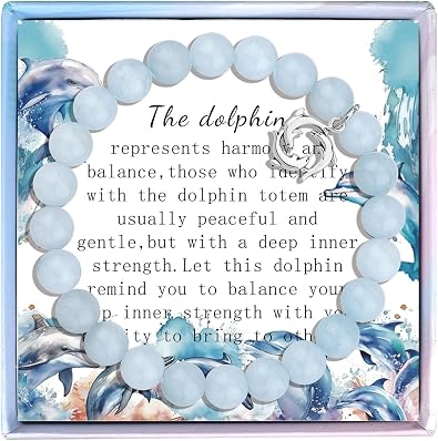 MollyQueen Cute Dolphin Bracelet - Gifts for Women & Dolphin Lovers