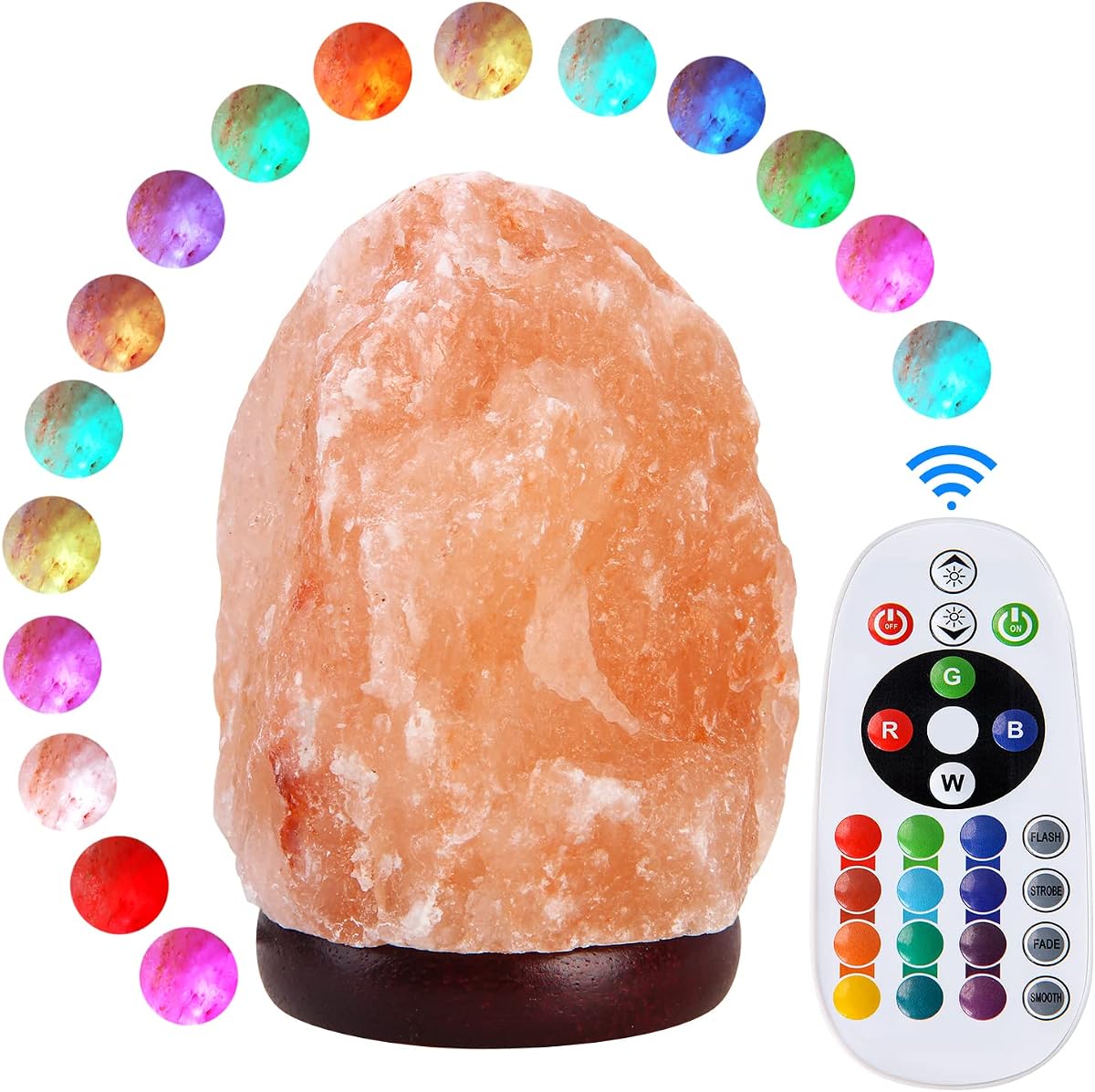 pursalt Himalayan Salt Lamp with Remote 5.5 Inches (1.65 Lbs), 16 Colors