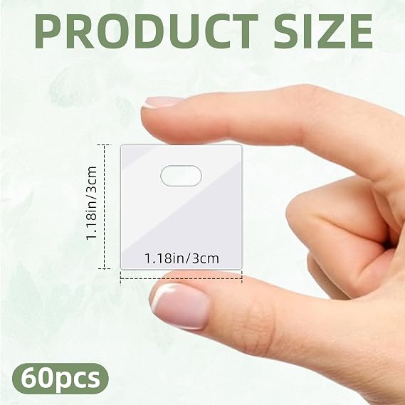 60 PCS Vertical Blind Repair Tabs Kit, Clear Strong Adhesive PVC Fixers & Vertical Blinds Replacement Slats, Blind Fixer Tabs Invisible Snap in Repair Patches, Easy DIY Fix No Tools Needed