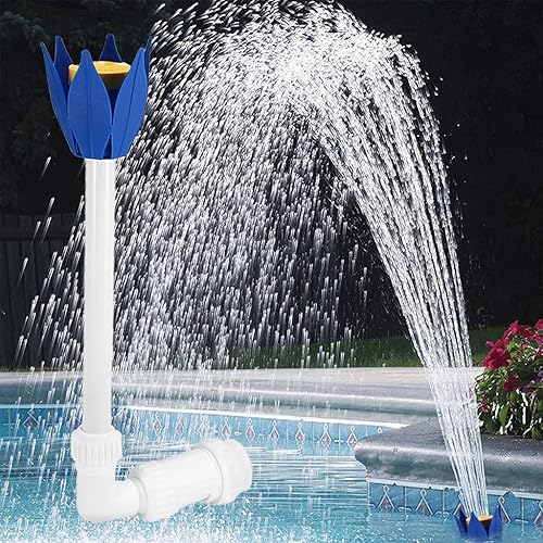 Miniatura 2 de Fuente de piscina con forma de flor ajustable en forma de cascada rociador de piscina rociador rociador de agua enterrada y sobre el suelo