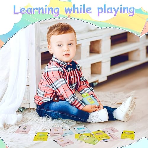 Miniatura 5 de NEWYES Tarjetas didácticas parlantes para niños pequeños, 112 tarjetas Montessori, dispositivo de inclinación para niños (azul)
