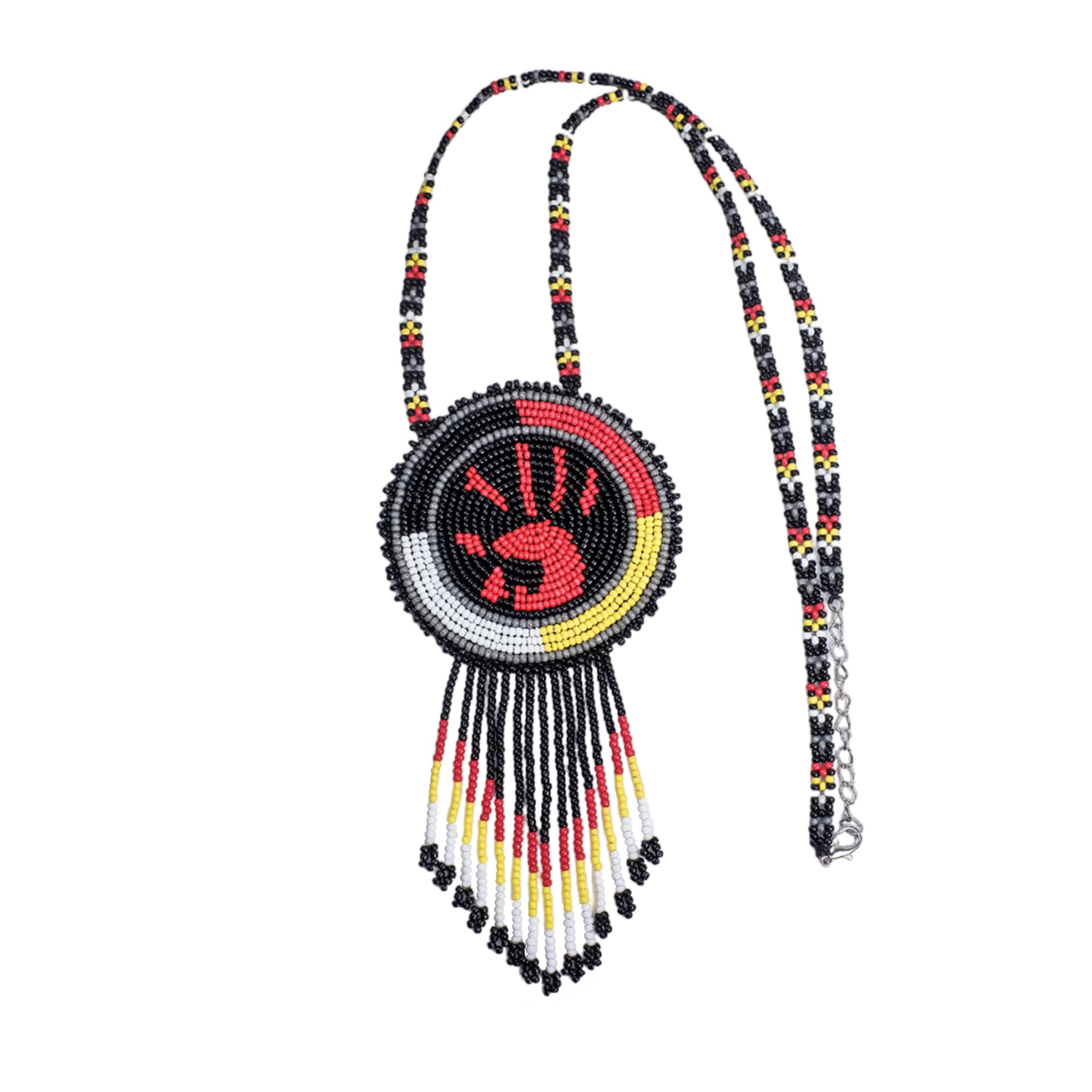 Native American Handmade Premium Necklace For Women, MMIW/Indigenous Women Necklace Pendant Long Beaded Native American Style