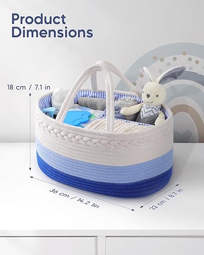 Vista 35 de Maliton Organizador de pañales para bebé, cuerda de algodón para cambiador, almacenamiento de guardería, artículos imprescindibles para bebé recién