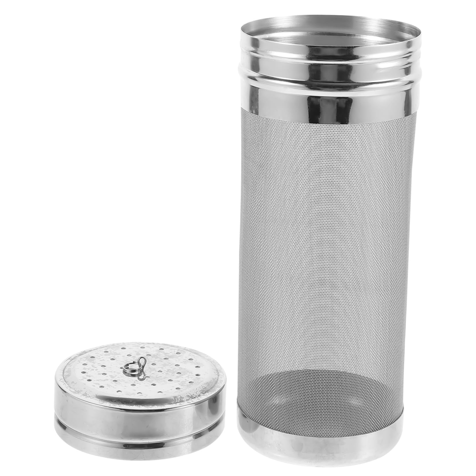 CIYODO Stainless Steel Beer Filter Cylinder Lidded Grain Boil Hop Tube Mesh Strainer Beer Brewing Supply