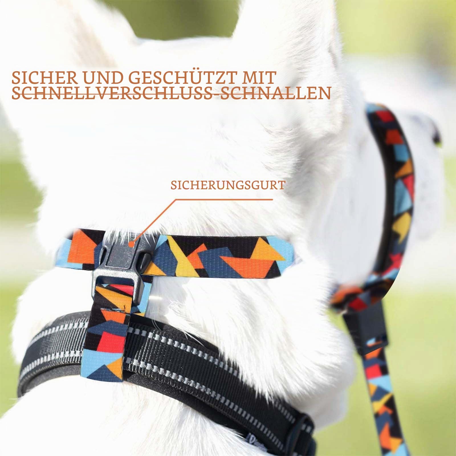 Hundehalfter, FainFun Hunde Kopfhalfter, Kopfgeschirr Hund, Halfter für Hunde, Hundehalfter für Große Hunde, Verhinderung des gefährlichen Ziehens von Hunden auf Spaziergängen(L)