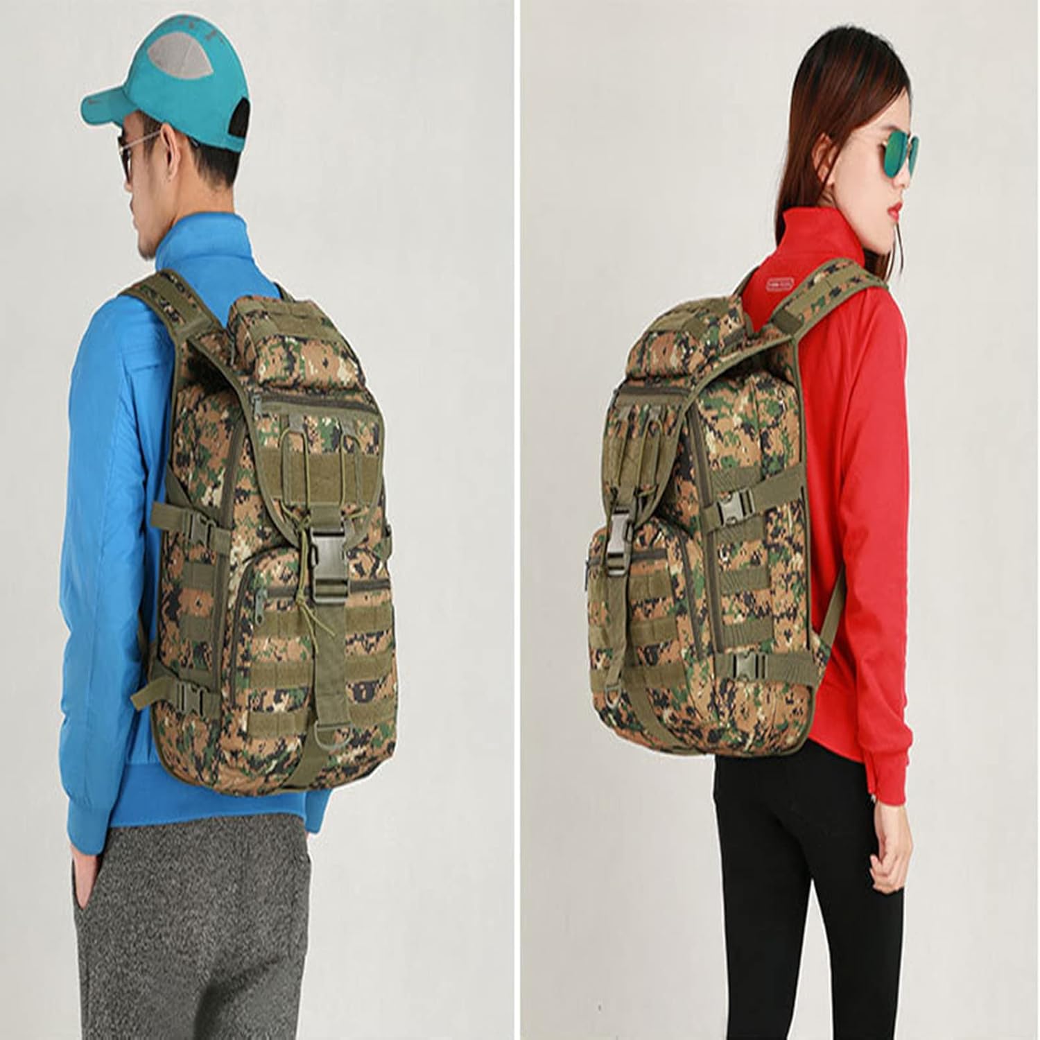 DTKJ 40L Military Tactical Backpack with Molle System for Outdoor Hiking Camping Trekking Hunting