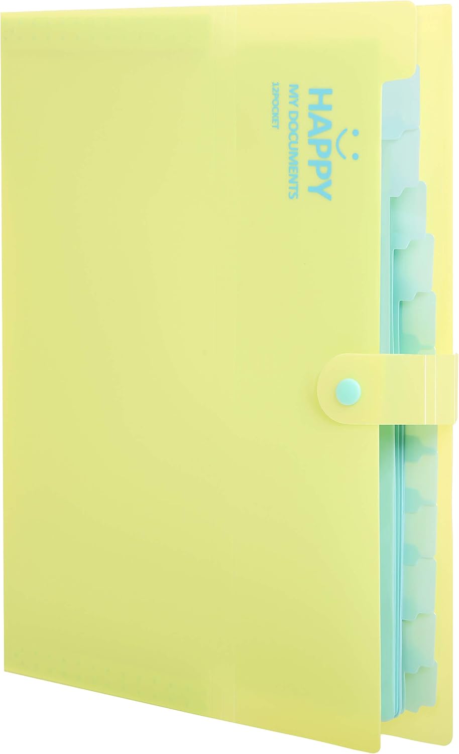 Skydue Expanding File Folders 12 Pockets Accordion File Folder A4 and Letter Size Paper Document Organizer Folders for School Office (Green)