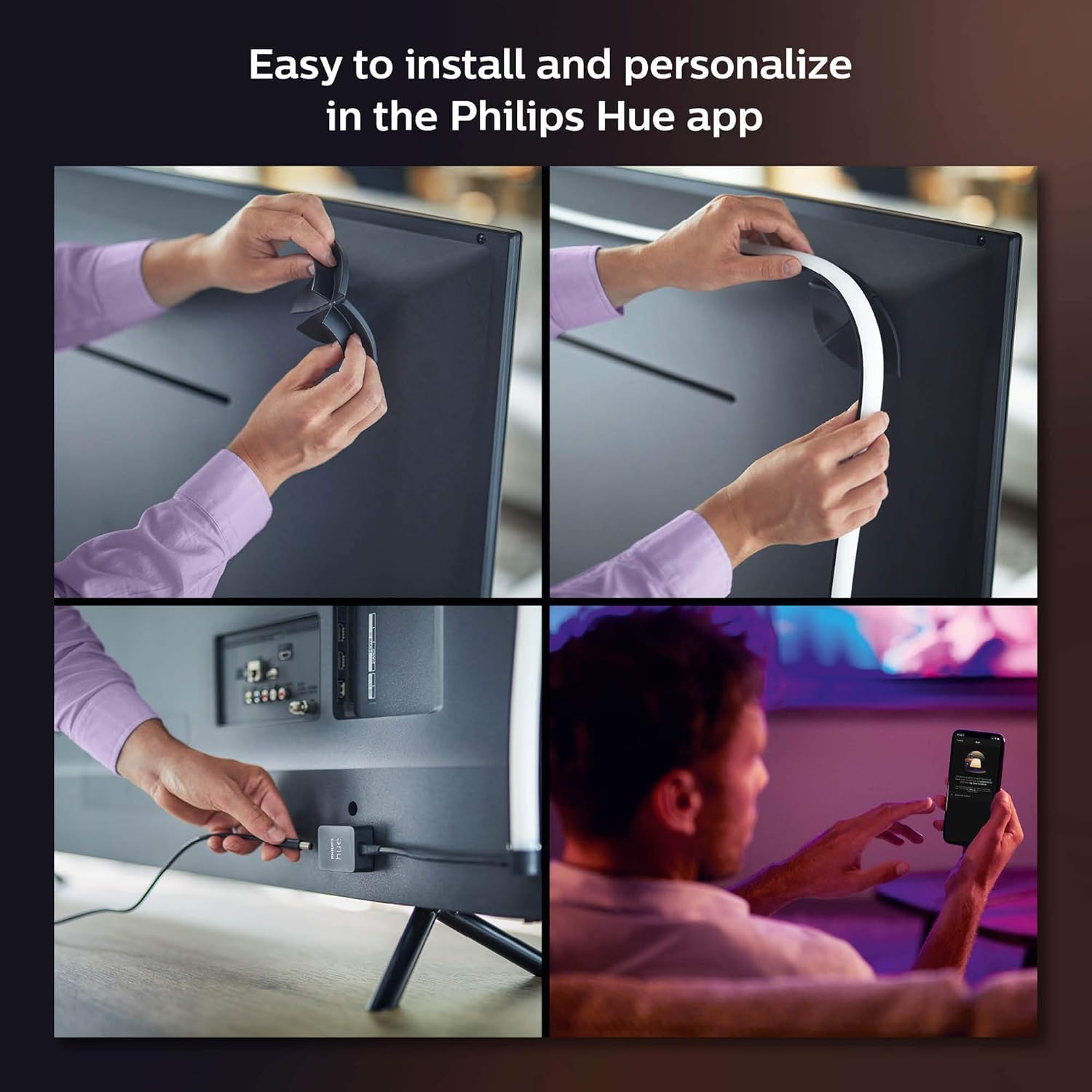 Amazon.com: Philips Hue Gradient LED LightStrip (Sync with TV