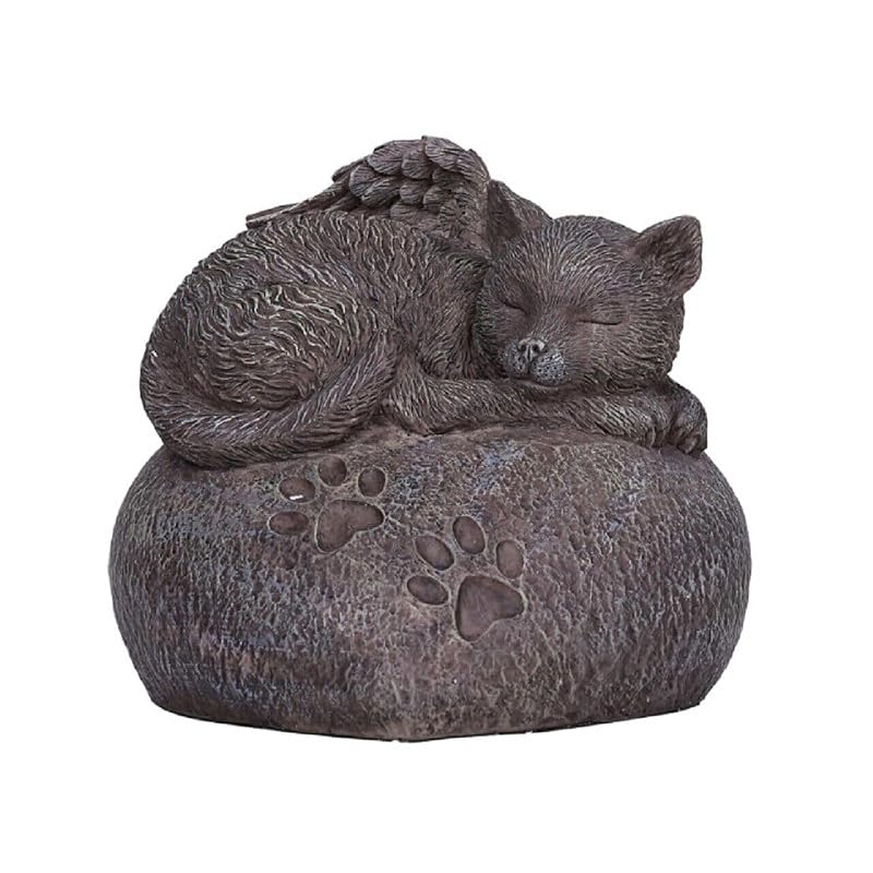 Urna memorial para gatos Pacific Giftware My Love com anjo adormecido e pegada, carregamento inferior, 492 mL