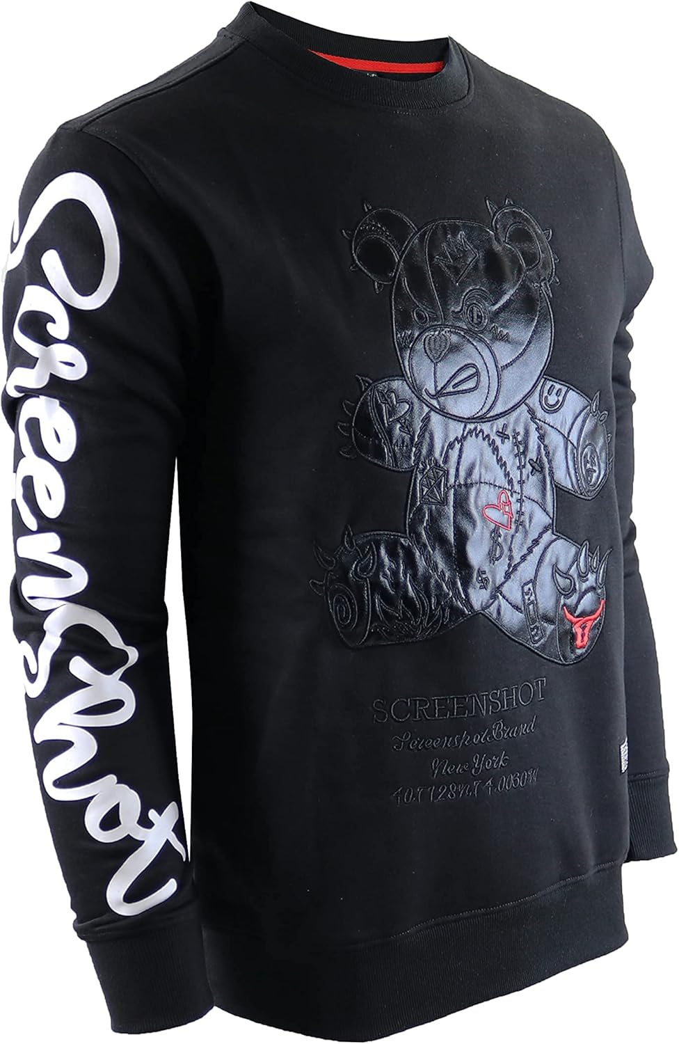 SCREENSHOT Mens Urban NYC Hip Hop Premium Fleece - Pullover Active Streetwear Fashion Crew Neck Sweatshirt - Image 4