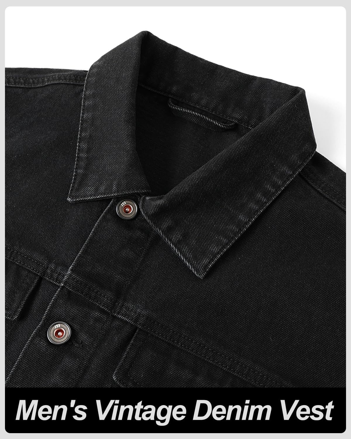 Classics Herren Weste Denim Vest Ärmellose Jeansweste Cowboy Jacke Motorradweste Bikerweste für Männer Casual Freizeitweste