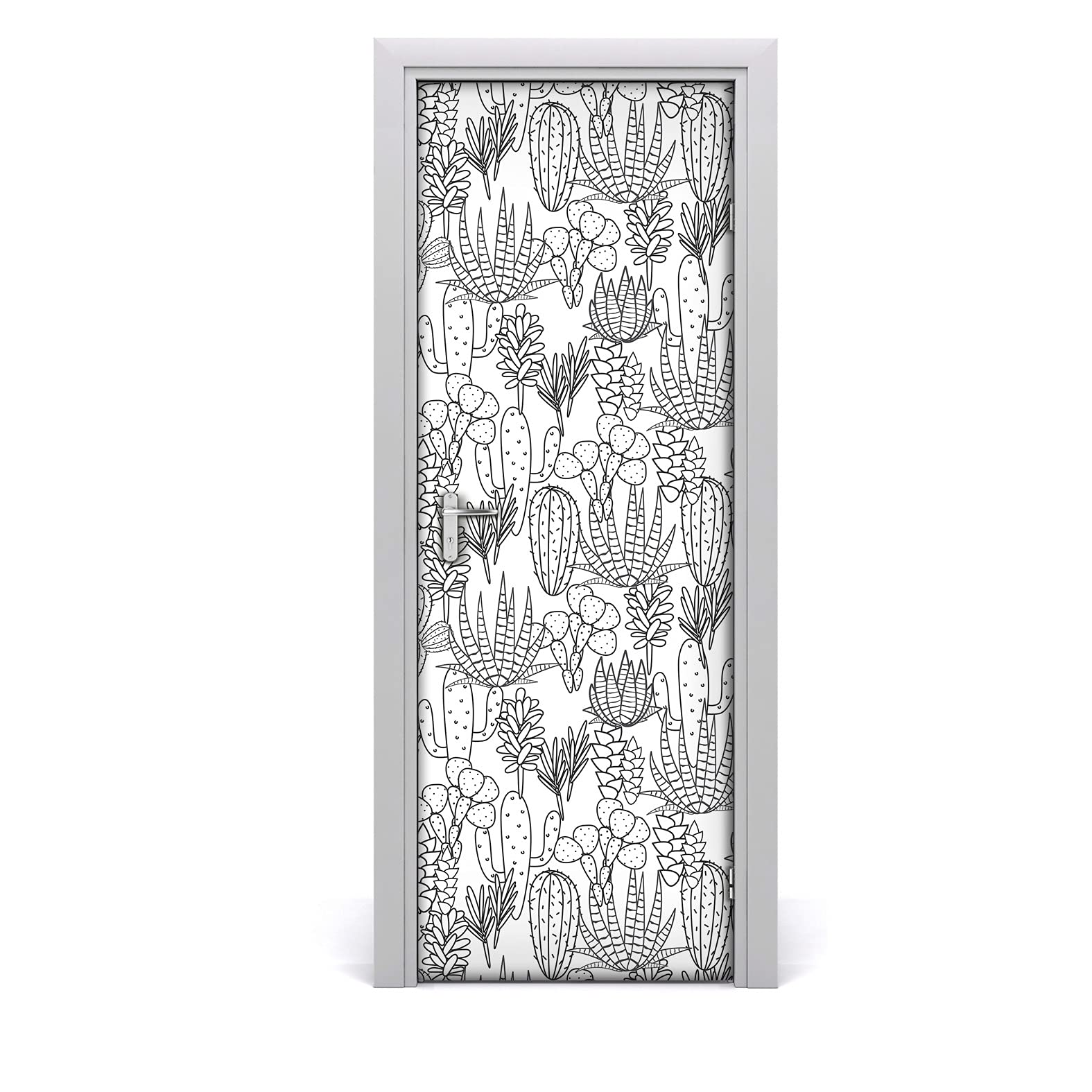 Papier peint sur la porte mural pour cacher les rayures facilement