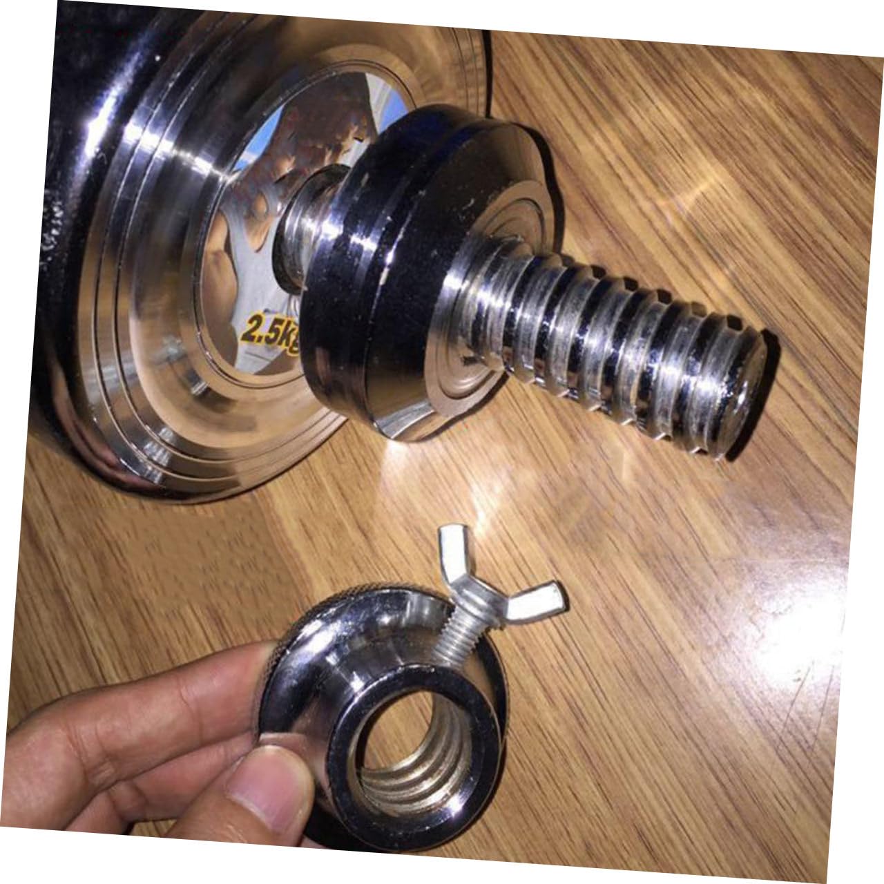 4 Piezas de Tuerca de Seguridad Antideslizante para Barra de Mancuernas 25 CM Collar de Bloqueo Doble Cierre para Entrenamiento de Fuerza y Levantamiento de Pesas