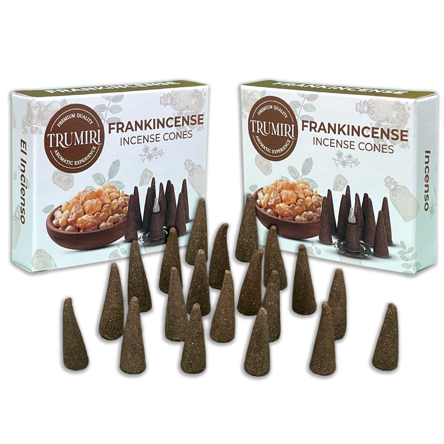 Frankincense - Scented Incense Cones - Total 20 Cone Incense - Dual Pack of 10 Insence Cones - Incense Cones Scented - Cone Incense Scents - Insense Cones - Incent Cone