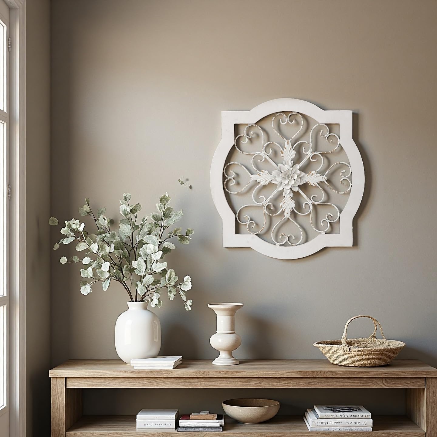 Amazon.com: Sintosin Vintage Wrought Iron Wall Decor 20 Inches