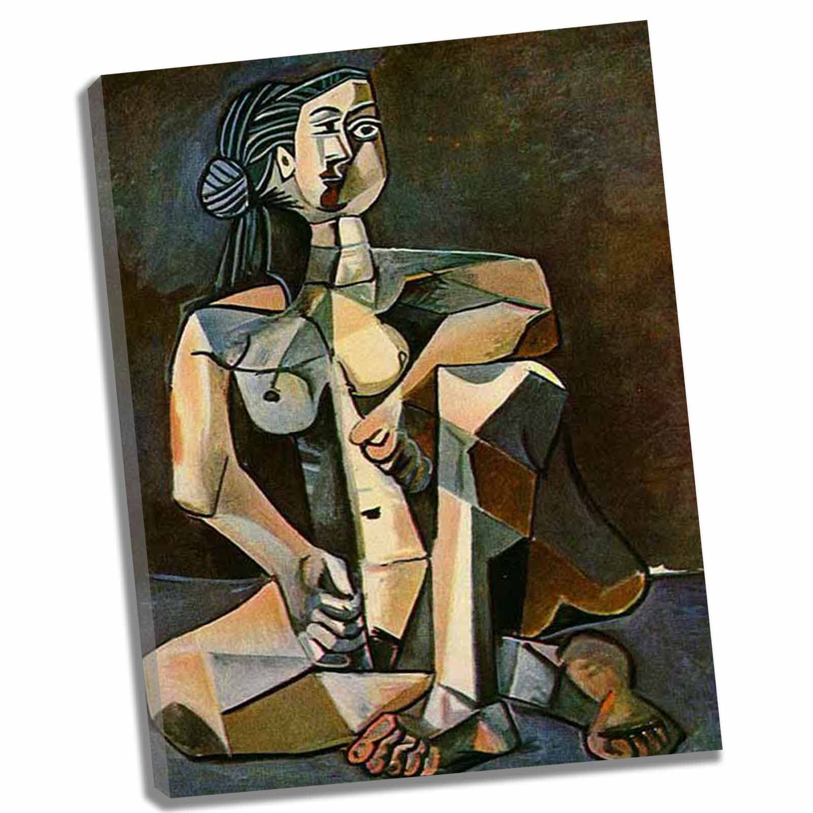 Amazon.co.jp: パブロ・ピカソSeated Woman 絵画 インテリア おしゃれ 