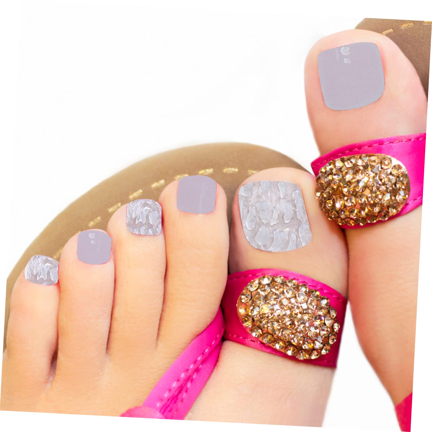 PACKOVE 5 Set Adesivi Per Unghie Decorativi Stickers Per Manicure Facili Applicare Design Chic Per Pedicure Art Per Feste E 8 Fogli*5