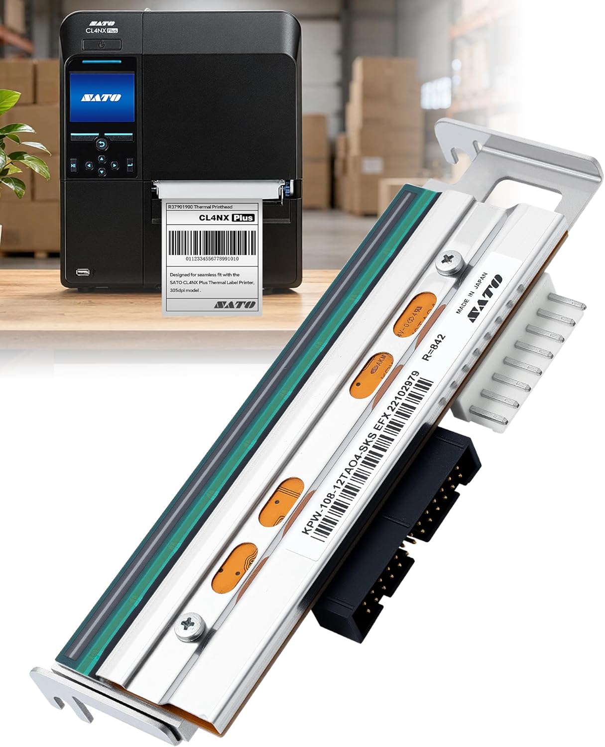 New Genuine SATO CL4NX Plus Printhead R37901900 / R29798000, OEM Print Head Replacement for SATO Barcode Thermal Label Printer 305dpi