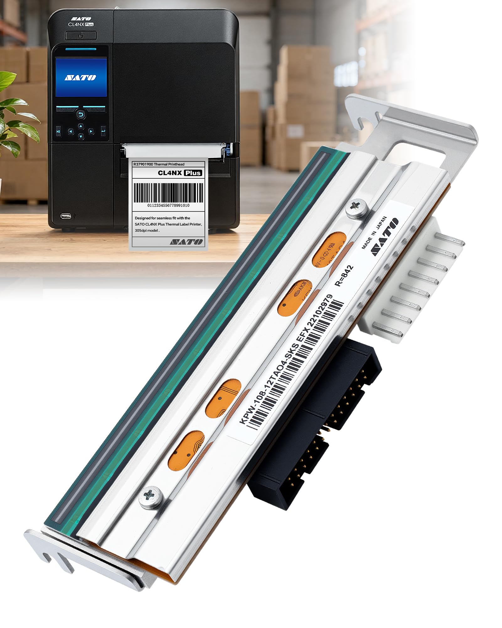 New Genuine SATO CL4NX Plus Printhead R37901900 / R29798000, OEM Print Head Replacement for SATO Barcode Thermal Label Printer 305dpi