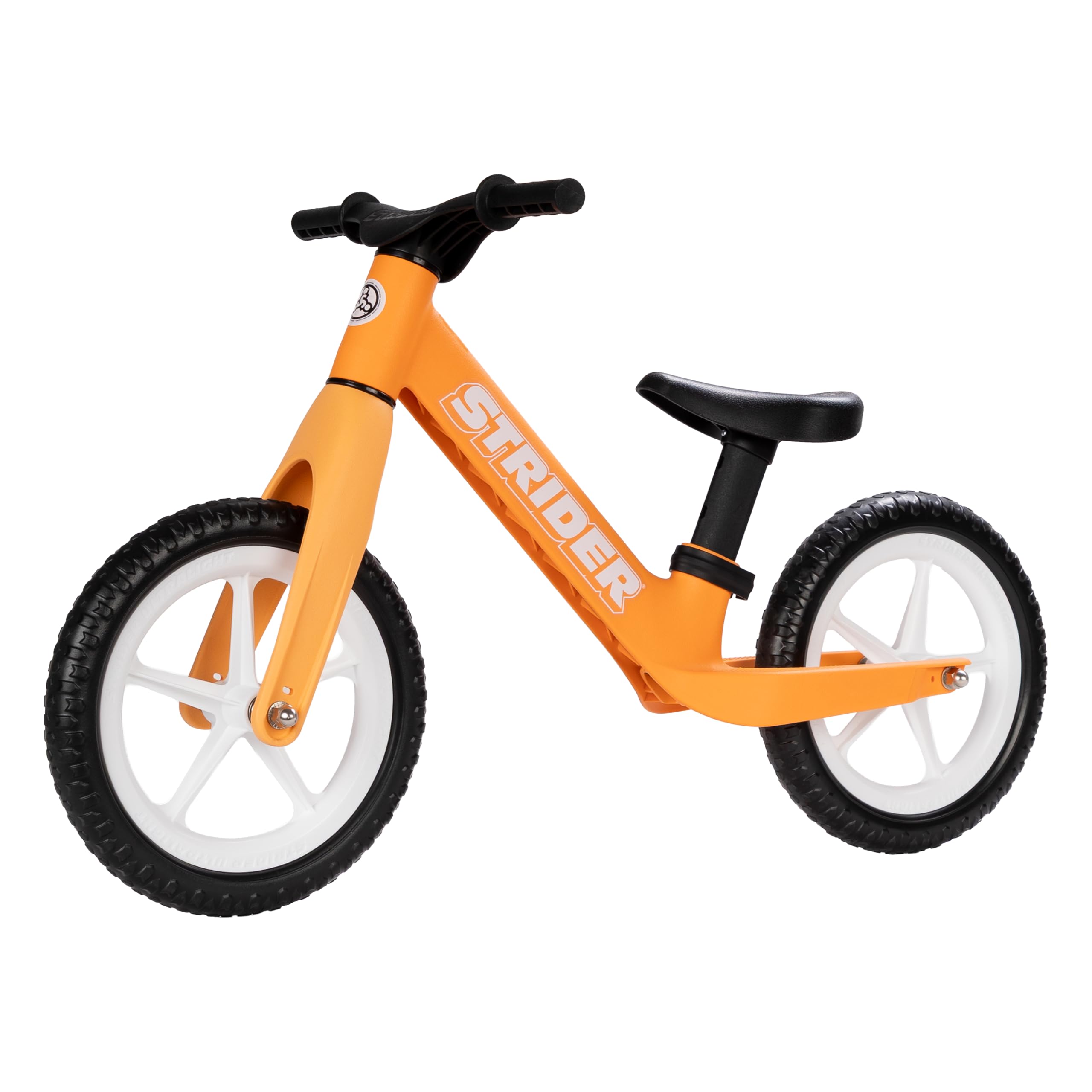 Strider 12 Comp, No Pedal Balance Bike for Kids Ages 1–3 Years, Orange Fade