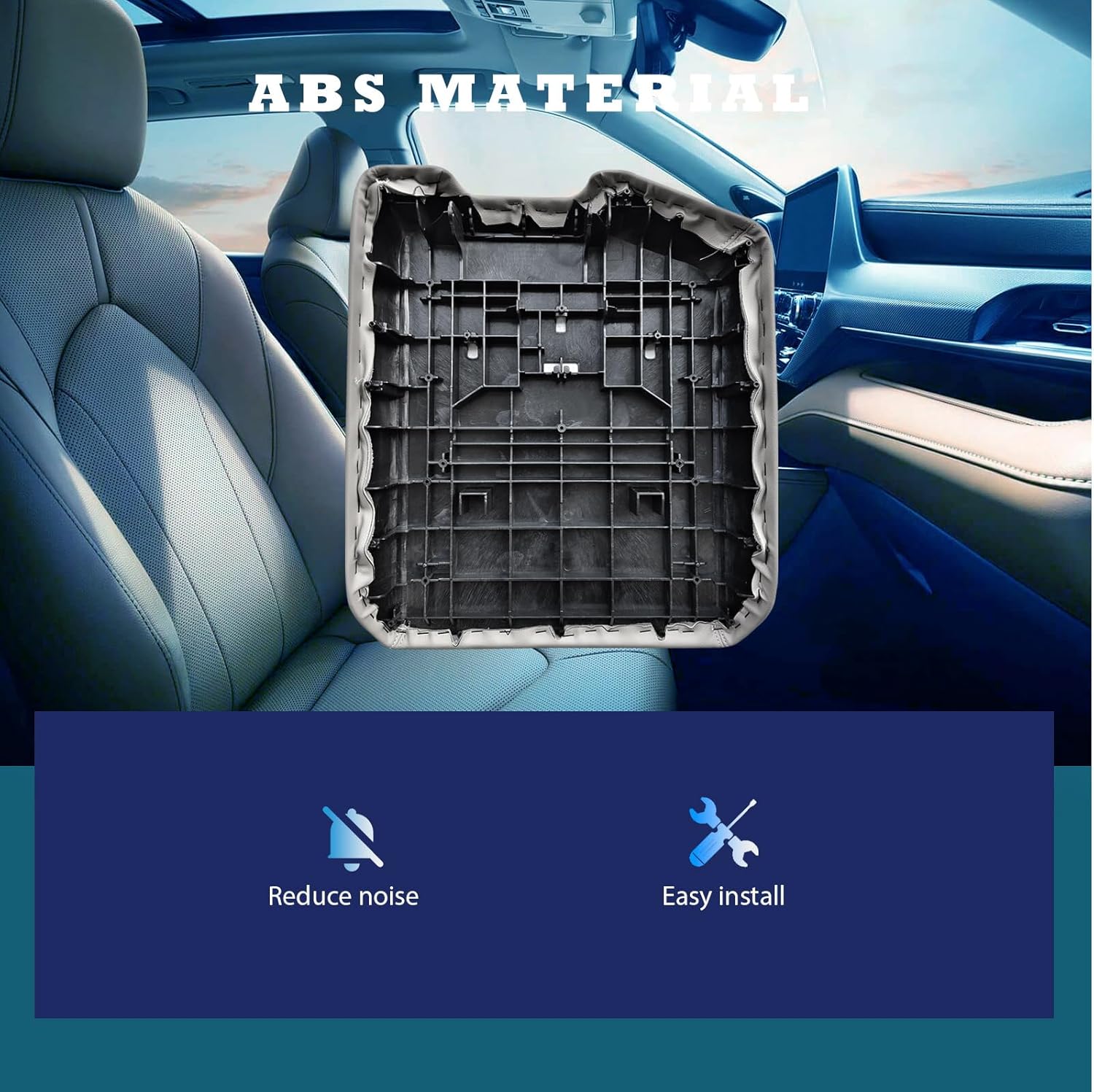 Center Console Lid Armrest Replacement Kit fit for Toyota Tundra 2007-2013, for Sequoia 2008-2022 (Gray(ForTundra 2007-2013))