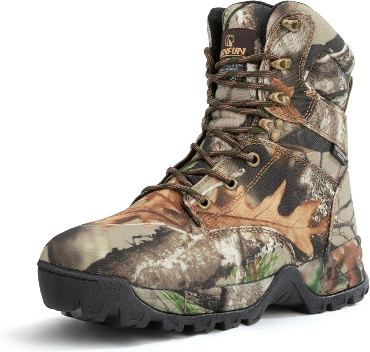 Men's 7" Waterproof Lightweight Hunting Boots Insulated Non-slip Hiking Boot, 200g Thinsulate