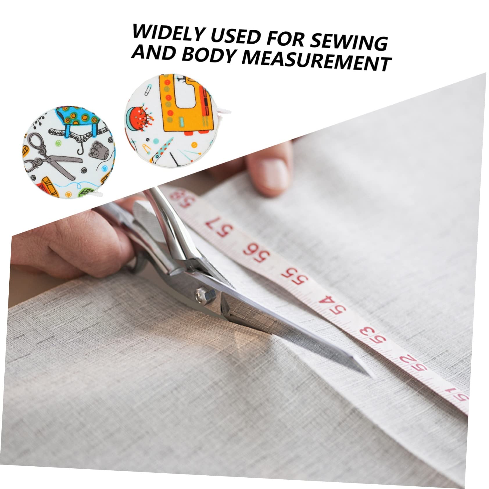 OSALADI Cinta Retráctil Para Costura Para Medición De Ropa Y Cuerpo Material Duradero Y Ligero De Usar Y Llevar 2 Piezas X 5