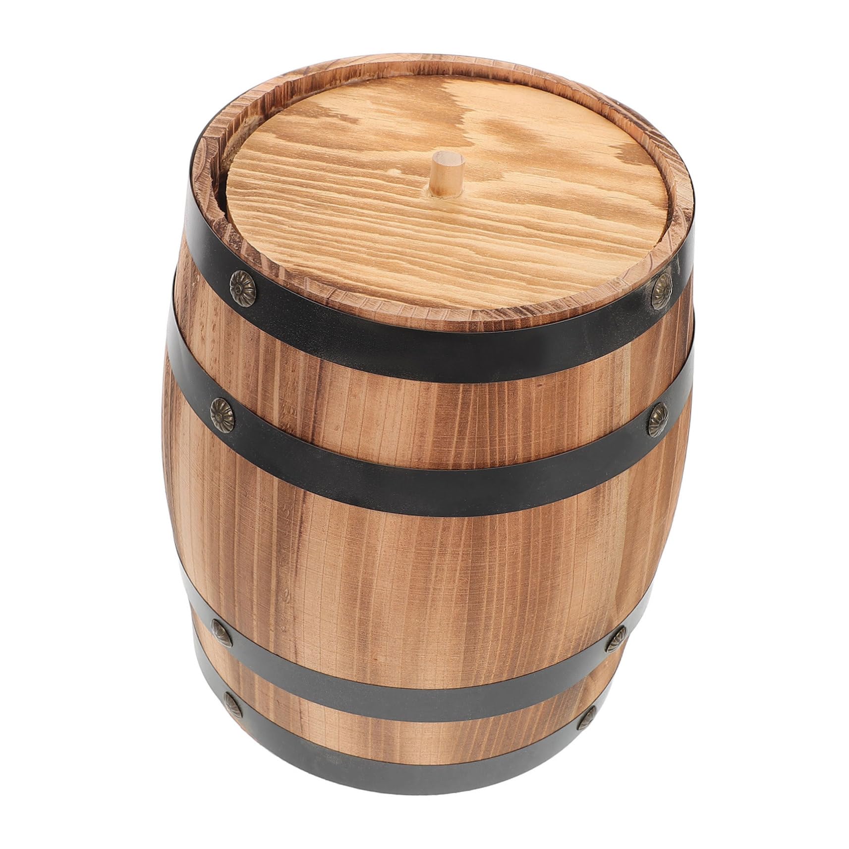 Alipis Soporte de Madera Organizador Multifuncional Portátil Vintage Diseño Único de Barril para Utensilios de Cocina para Cucharas y Palillos en Restaurante o Cocina