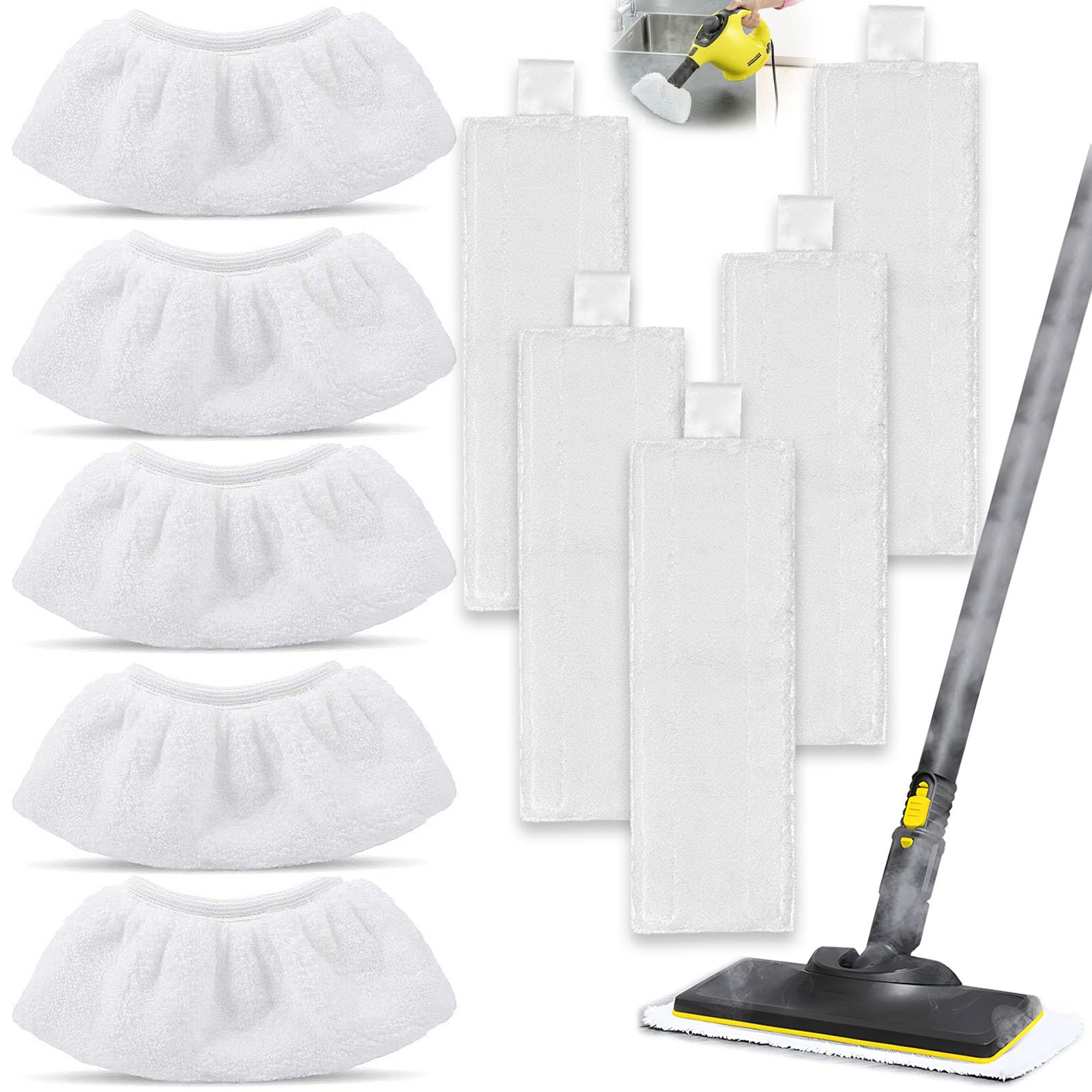 6-tlg. Mikrofaser Tuchset Für Kärcher Dampfreiniger - Passend Für SC1-5 Modelle