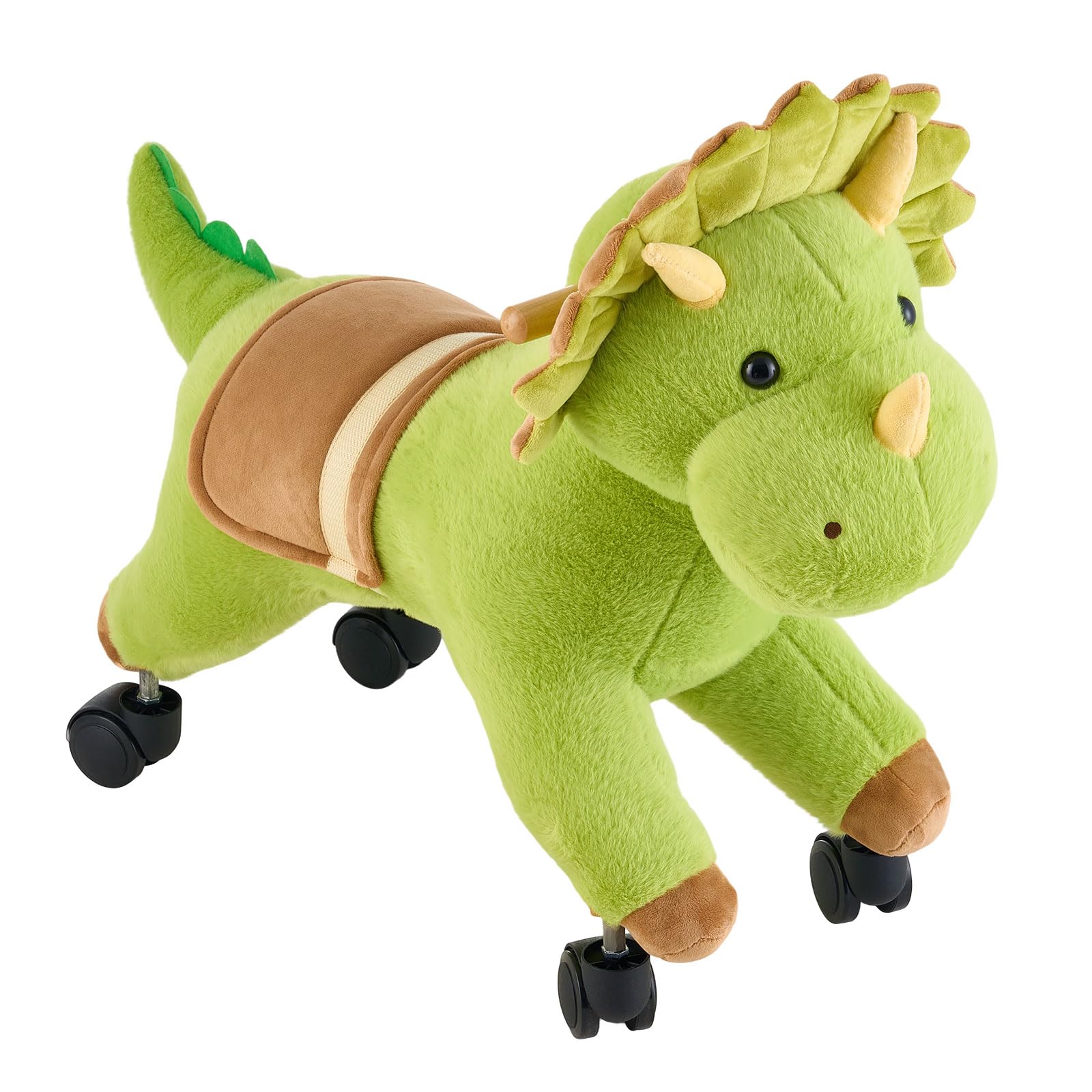 VEVOR Dinosaurio de Juguete Correpasillos para Niños, Juguete de Montar sin Pedales con Sonido, Ruedas Giratorias, Asiento Acolchado y Estructura de Metal, Uso Interior y Exterior, Carga hasta 40 kg