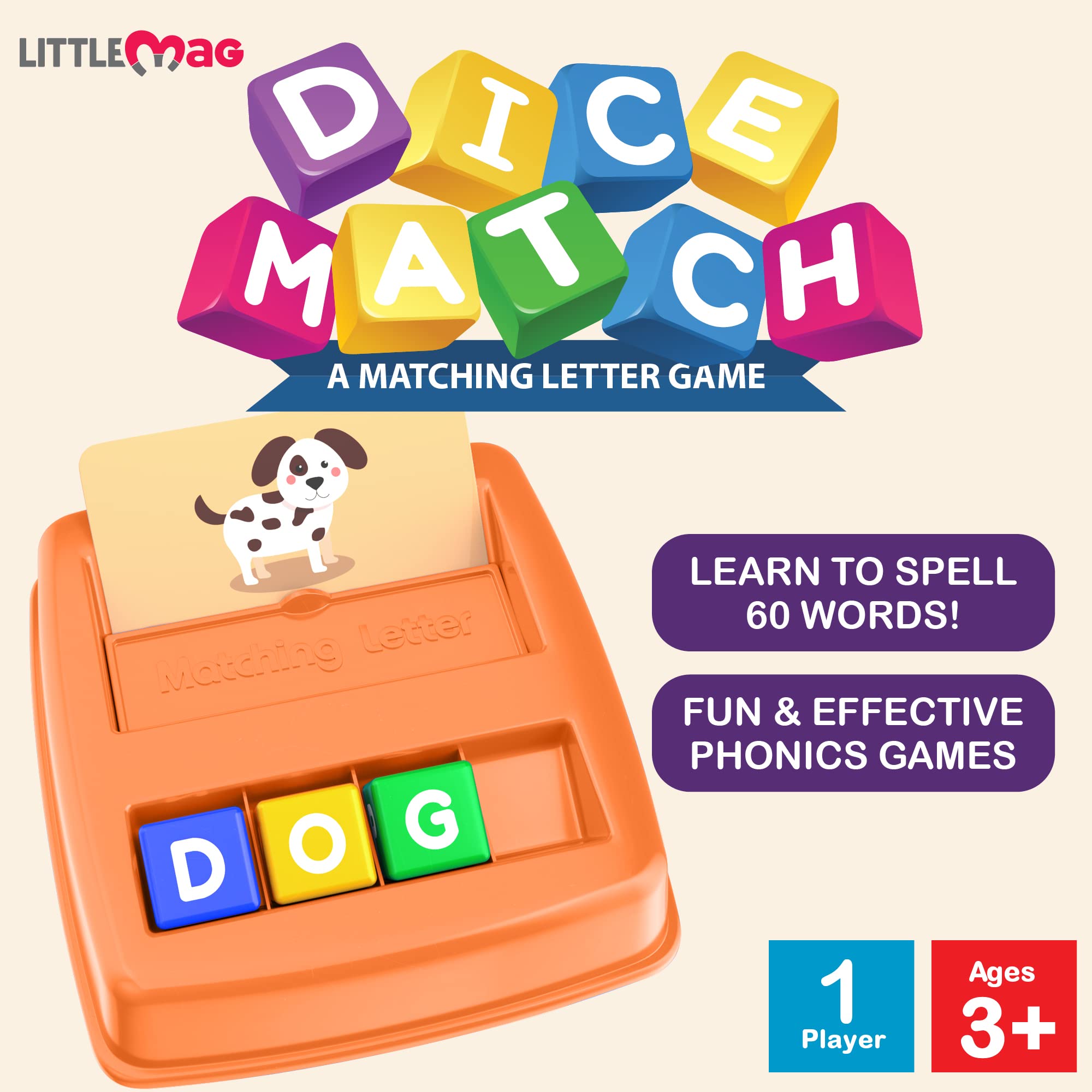 Matching Letter Game for Kids - Sight Read, Word Matching, Alphabet Letters - Fun and Educational Learning Toys for Toddler, Preschool, Kindergarten - Reading and Spelling Games for Kids Ages 4-8 - Image 3