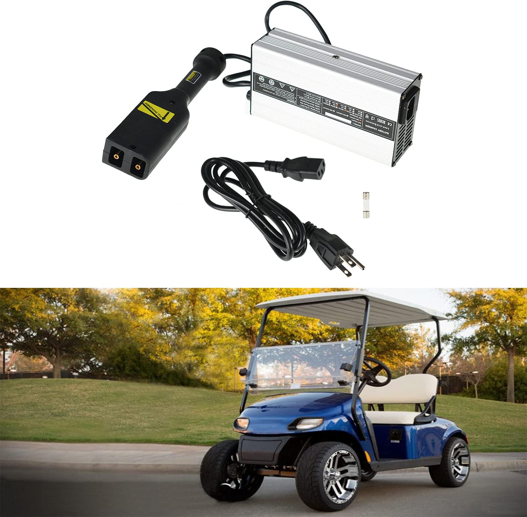 36V 5A Golf Cart Battery Charger with D - Plug Replacement for EZGO TXT Medalist Golf Cart