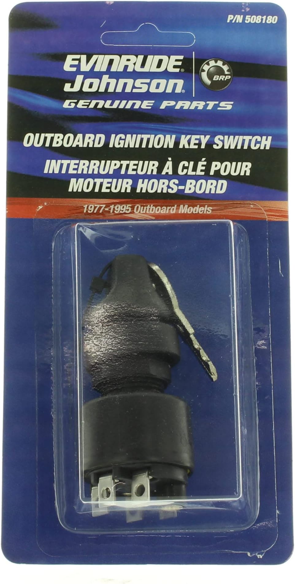 Johnson Evinrude OMC New OEM 77 Series Outboard Ignition Key Switch, 0508180