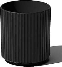 Veradek Demi Series Round Planter for Porch, Patio, Backyard | Durable Plastic-Concrete Material | Modern Décor for Tall Plants, Flowers